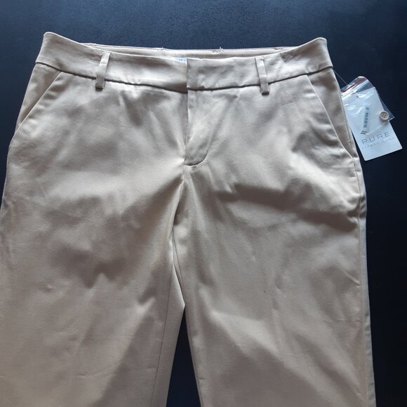 Alfred Sung Pure SZ 6 NWT Women's Tan Cotton Capri Pants - Picture 3 of 10